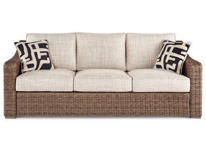 Signature Design by Ashley - Beachcroft Outdoor Sofa With Cushion in Beige - P791-838 veiw 1