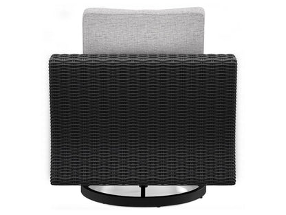Signature Design by Ashley - Beachcroft Outdoor Swivel Lounge Chair in Black/Light Gray - P792-821 veiw 4