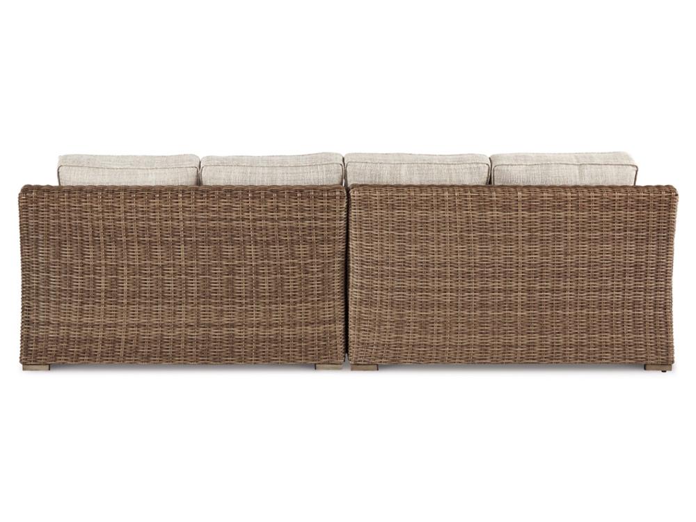 Signature Design by Ashley - Beachcroft Raf/Laf Outdoor Loveseat W/Cush (Set of 2) in Beige - P791-854 veiw 2