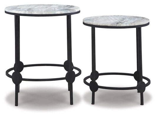 Signature Design by Ashley - Beashaw Accent Table Set (Set of 2) in Gray/Black - A4000546 veiw 1