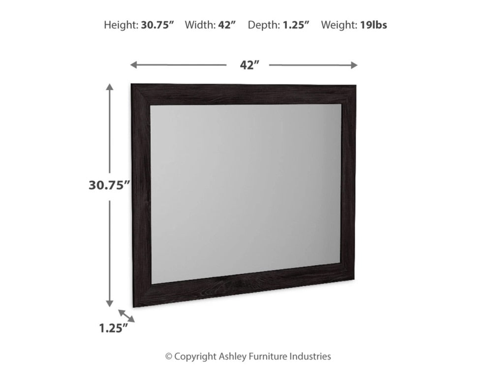 Signature Design by Ashley - Belachime Bedroom Mirror in Black - B2589-36 veiw 3