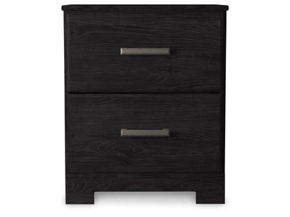 Signature Design by Ashley - Belachime Two Drawer Night Stand in Black - B2589-92 veiw 1