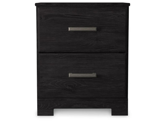 Signature Design by Ashley - Belachime Two Drawer Night Stand in Black - B2589-92 veiw 1
