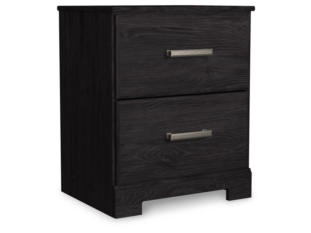 Signature Design by Ashley - Belachime Two Drawer Night Stand in Black - B2589-92 veiw 2