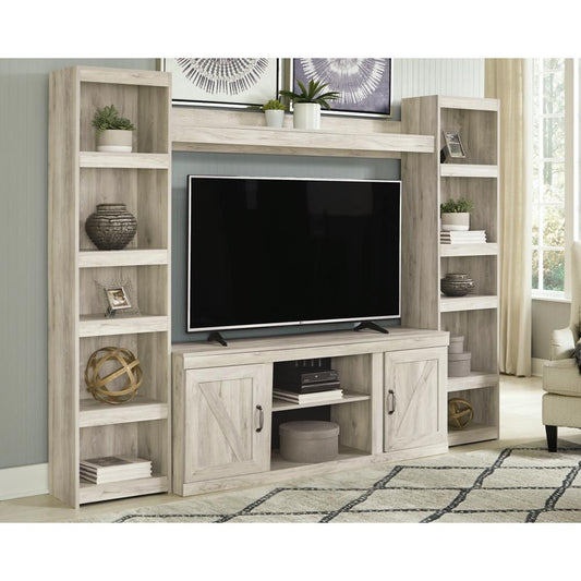 Signature Design by Ashley - Bellaby Entertainment Center With 60in TV Stand in Whitewash veiw 1