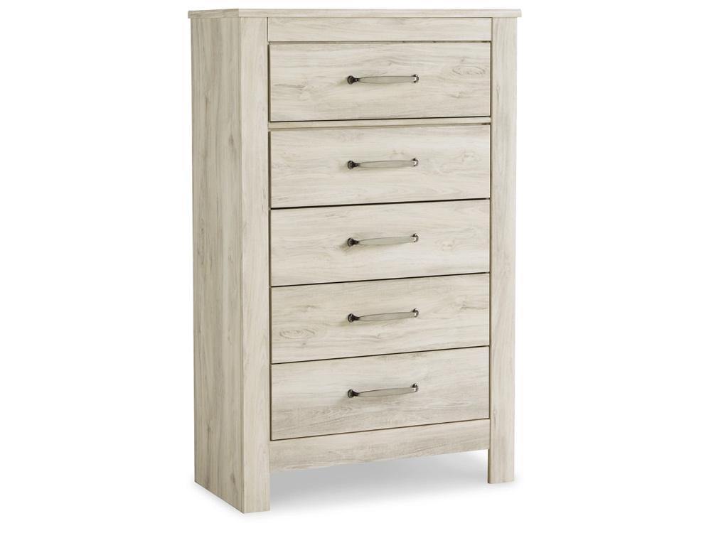 Signature Design by Ashley - Bellaby Five Drawer Chest in Whitewash - B331-46 veiw 1