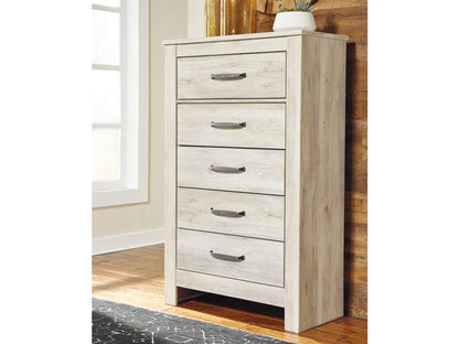Signature Design by Ashley - Bellaby Five Drawer Chest in Whitewash - B331-46 veiw 2