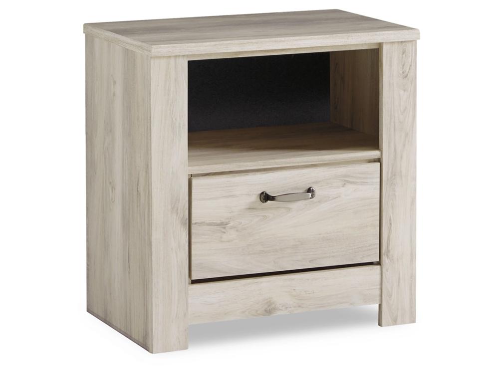 Signature Design by Ashley - Bellaby One Drawer Night Stand in Whitewash - B331-91 veiw 1