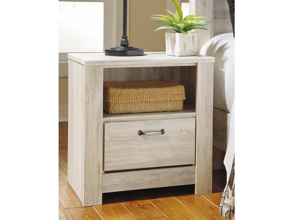 Signature Design by Ashley - Bellaby One Drawer Night Stand in Whitewash - B331-91 veiw 2