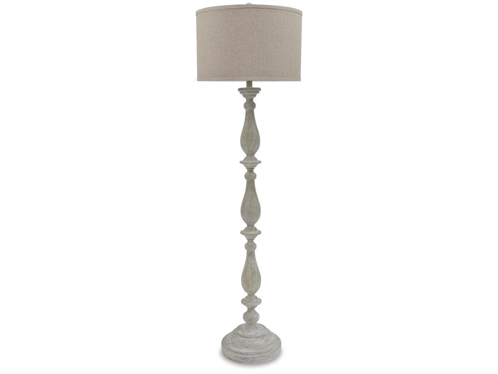Signature Design by Ashley - Bernadate Poly Floor Lamp in Whitewash - L235341 veiw 1