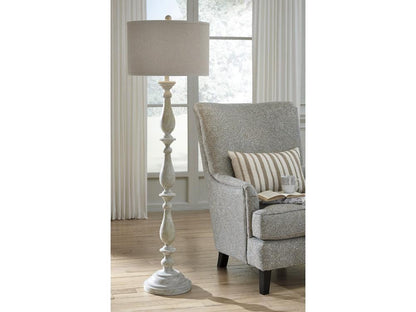 Signature Design by Ashley - Bernadate Poly Floor Lamp in Whitewash - L235341 veiw 3