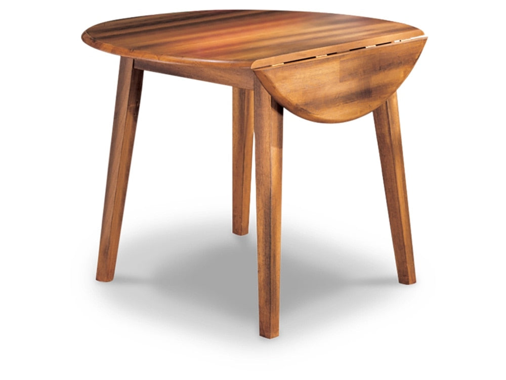 Signature Design by Ashley - Berringer Round DRM Drop Leaf Table in Rustic Brown - D199-15 veiw 1