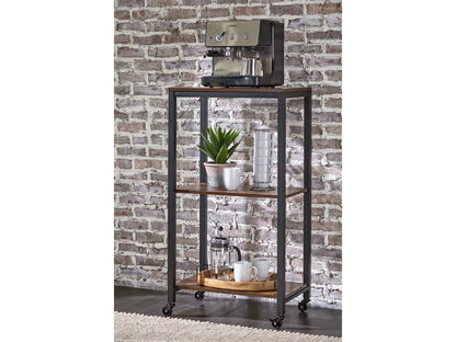 Signature Design by Ashley - Bevinfield Bar Cart in Brown/Black - A4000394 veiw 2