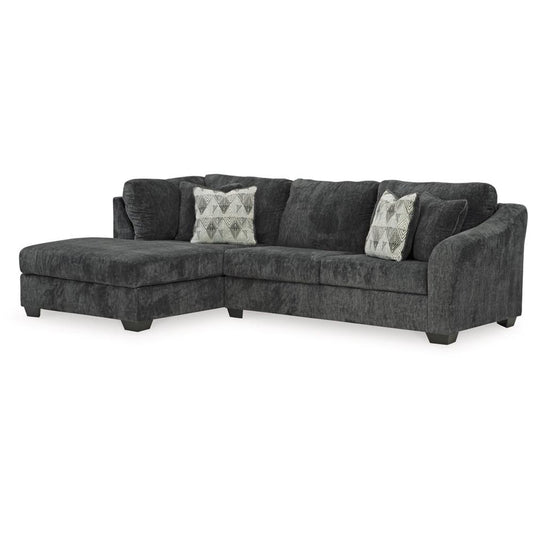 Signature Design by Ashley - Biddeford Fabric 2 Piece Sectional in Ebony veiw 1