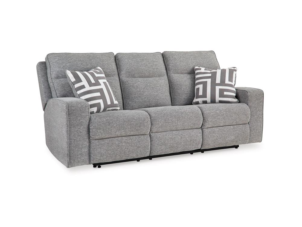 Signature Design by Ashley - Biscoe Pwr Reclining Sofa W/Adj Headrest in Pewter - 9050315 veiw 1