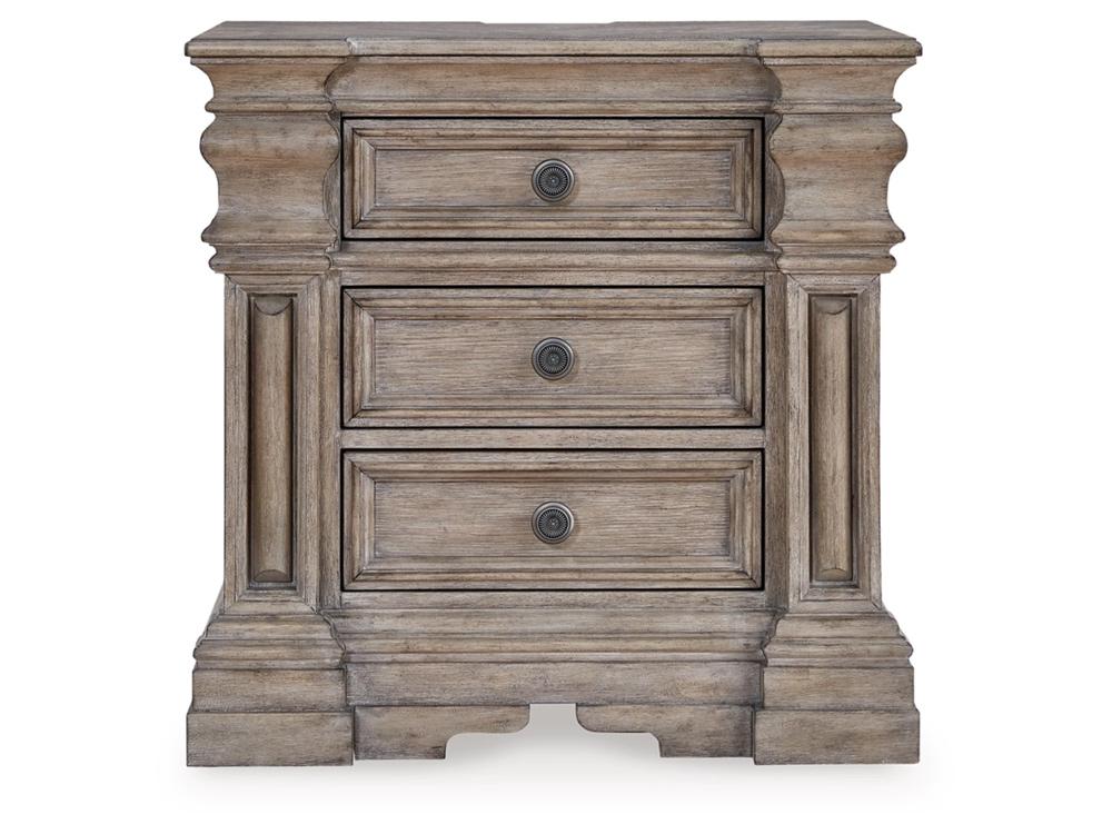 Signature Design by Ashley - Blairhurst Three Drawer Night Stand in Light Grayish Brown - B916-93 veiw 1