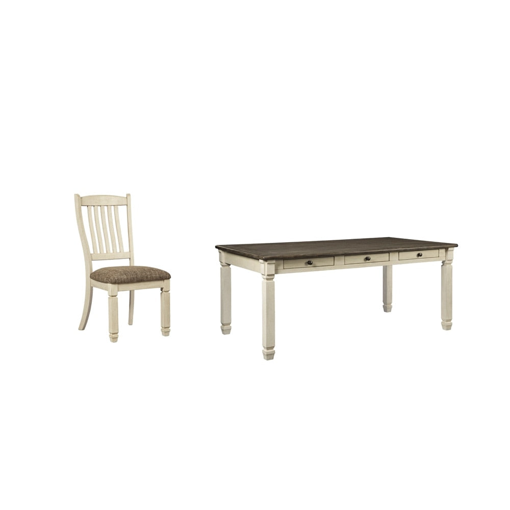Signature Design by Ashley - Bolanburg Dining Table With 4 Chairs in Two-Tone veiw 1