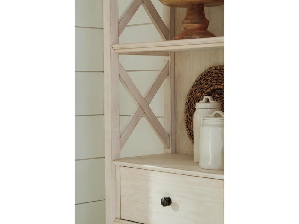 Signature Design by Ashley - Bolanburg Display Cabinet in Antique White - D647-76 veiw 3