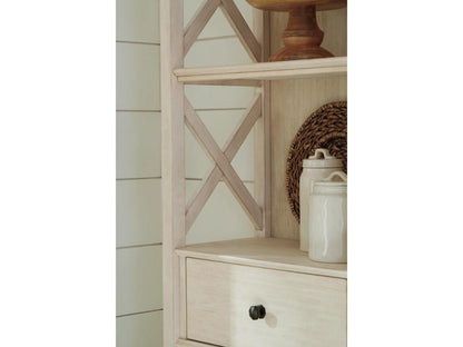 Signature Design by Ashley - Bolanburg Display Cabinet in Antique White - D647-76 veiw 3