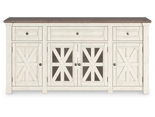 Signature Design by Ashley - Bolanburg Extra Large Tv Stand in Two-Tone - W647-68 veiw 1
