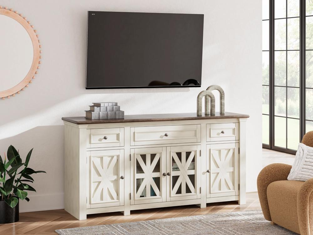 Signature Design by Ashley - Bolanburg Extra Large Tv Stand in Two-Tone - W647-68 veiw 2