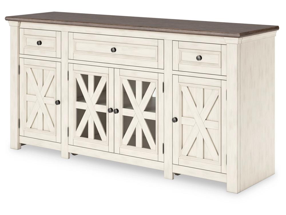 Signature Design by Ashley - Bolanburg Extra Large Tv Stand in Two-Tone - W647-68 veiw 3