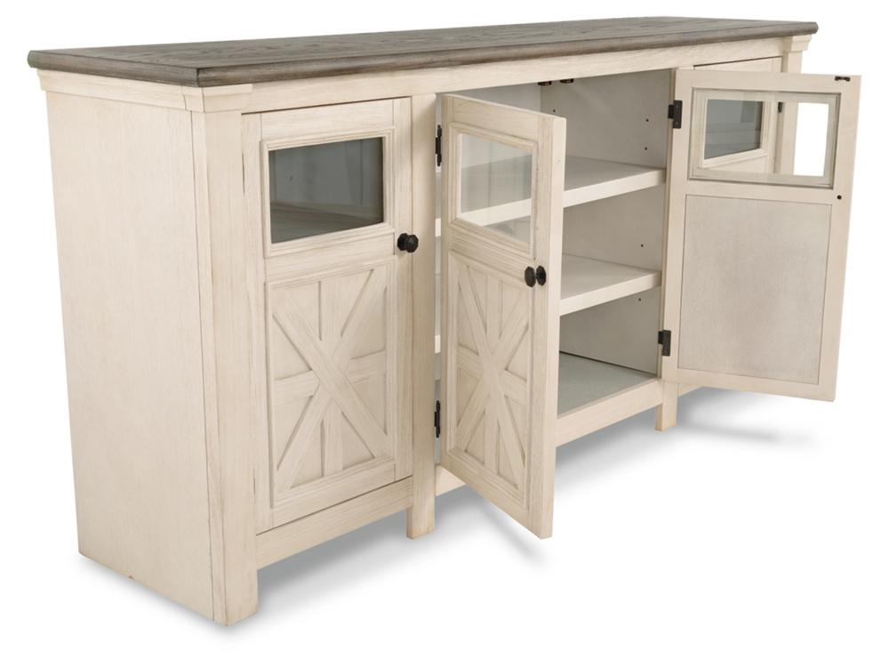 Signature Design by Ashley - Bolanburg Extra Large Tv Stand in Two-Tone - W647-60 veiw 3