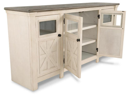 Signature Design by Ashley - Bolanburg Extra Large Tv Stand in Two-Tone - W647-60 veiw 3