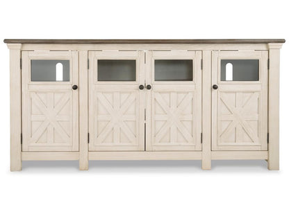 Signature Design by Ashley - Bolanburg Extra Large Tv Stand in Two-Tone - W647-60 veiw 4