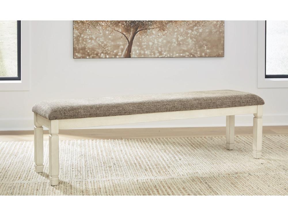Signature Design by Ashley - Bolanburg Extra Large Uph Drm Bench in Two-tone - D647-08 veiw 2