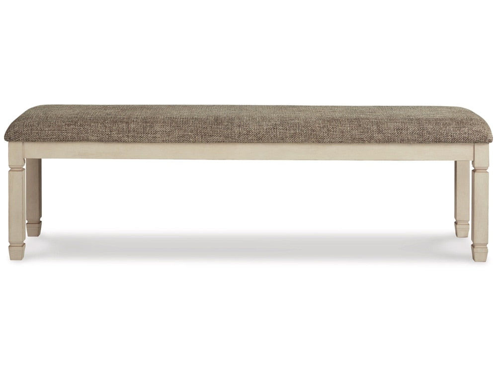 Signature Design by Ashley - Bolanburg Extra Large Uph Drm Bench in Two-tone - D647-08 veiw 3