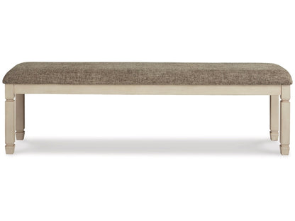 Signature Design by Ashley - Bolanburg Extra Large Uph Drm Bench in Two-tone - D647-08 veiw 3