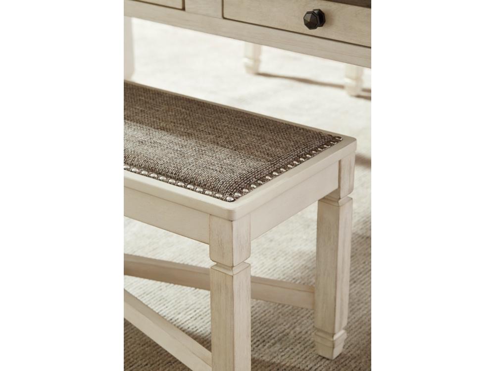 Signature Design by Ashley - Bolanburg Large Uph Dining Room Bench in Two-Tone - D647-00 veiw 3