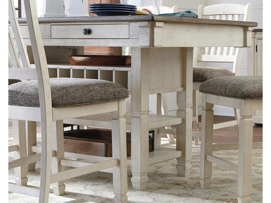 Signature Design by Ashley - Bolanburg Rect Dining Room Counter Table in Two-Tone - D647-32 veiw 2