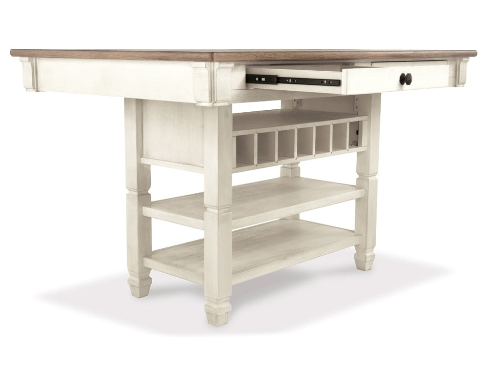 Signature Design by Ashley - Bolanburg Rect Dining Room Counter Table in Two-Tone - D647-32 veiw 3