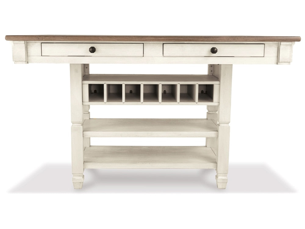 Signature Design by Ashley - Bolanburg Rect Dining Room Counter Table in Two-Tone - D647-32 veiw 4
