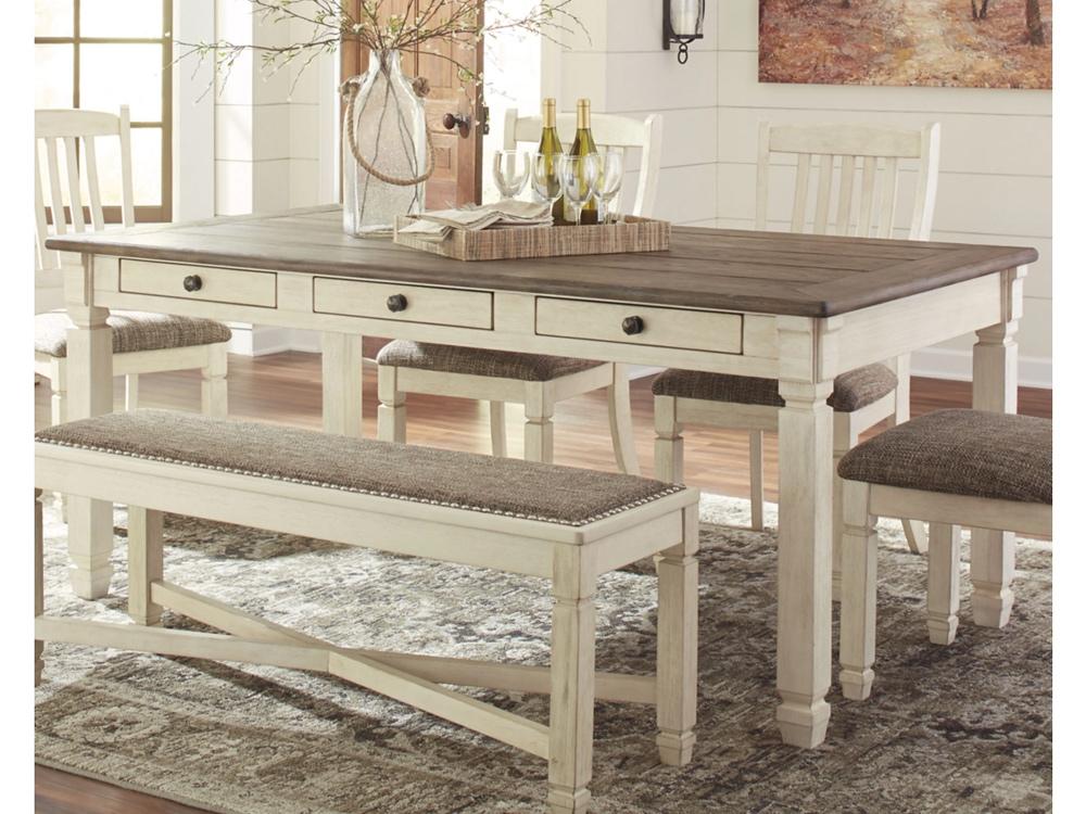Signature Design by Ashley - Bolanburg Rectangular Dining Room Table in Two-Tone - D647-25 veiw 2