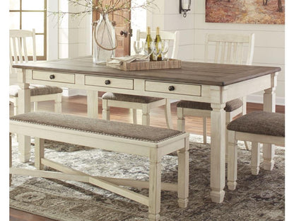 Signature Design by Ashley - Bolanburg Rectangular Dining Room Table in Two-Tone - D647-25 veiw 2