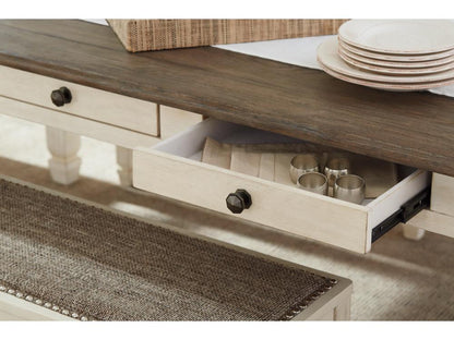 Signature Design by Ashley - Bolanburg Rectangular Dining Room Table in Two-Tone - D647-25 veiw 3