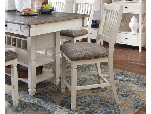 Signature Design by Ashley - Bolanburg Upholstered Barstool (Set of 2) in Two-Tone - D647-124 veiw 2