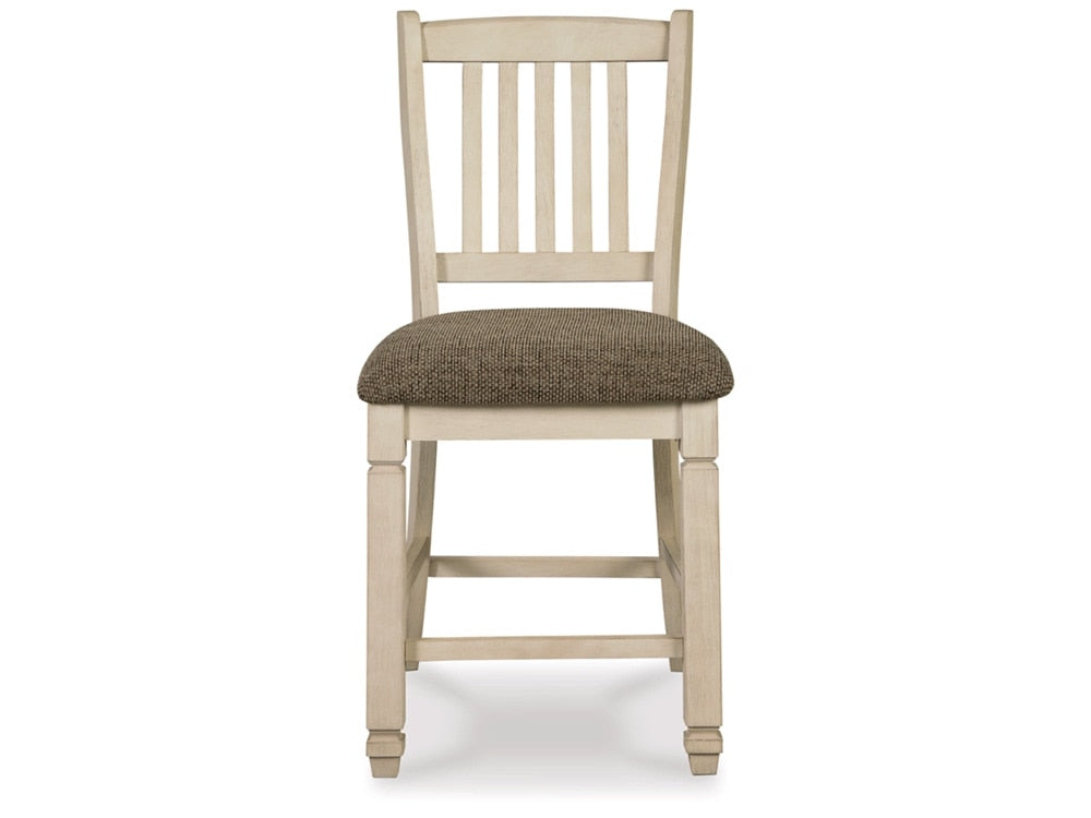 Signature Design by Ashley - Bolanburg Upholstered Barstool (Set of 2) in Two-Tone - D647-124 veiw 3