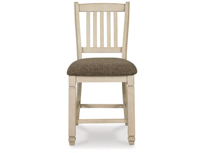 Signature Design by Ashley - Bolanburg Upholstered Barstool (Set of 2) in Two-Tone - D647-124 veiw 3