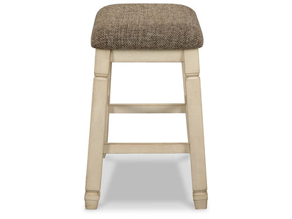 Signature Design by Ashley - Bolanburg Upholstered Stool (Set Of 2) in Two-tone - D647-024 veiw 4