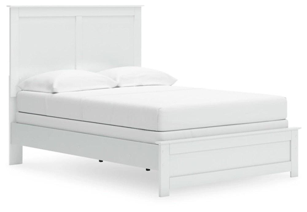 Signature Design by Ashley - Bostwick Shoals Full Panel Bed, White veiw 1