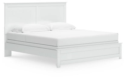 Signature Design by Ashley - Bostwick Shoals King Panel Bed, White veiw 1