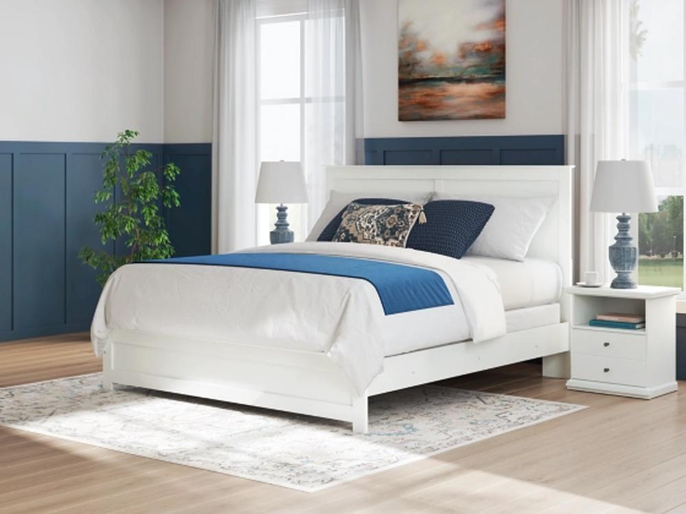 Signature Design by Ashley - Bostwick Shoals King Panel Bed, White veiw 2