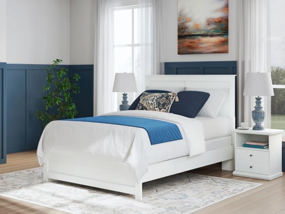 Signature Design by Ashley - Bostwick Shoals Queen Panel Bed, White veiw 2