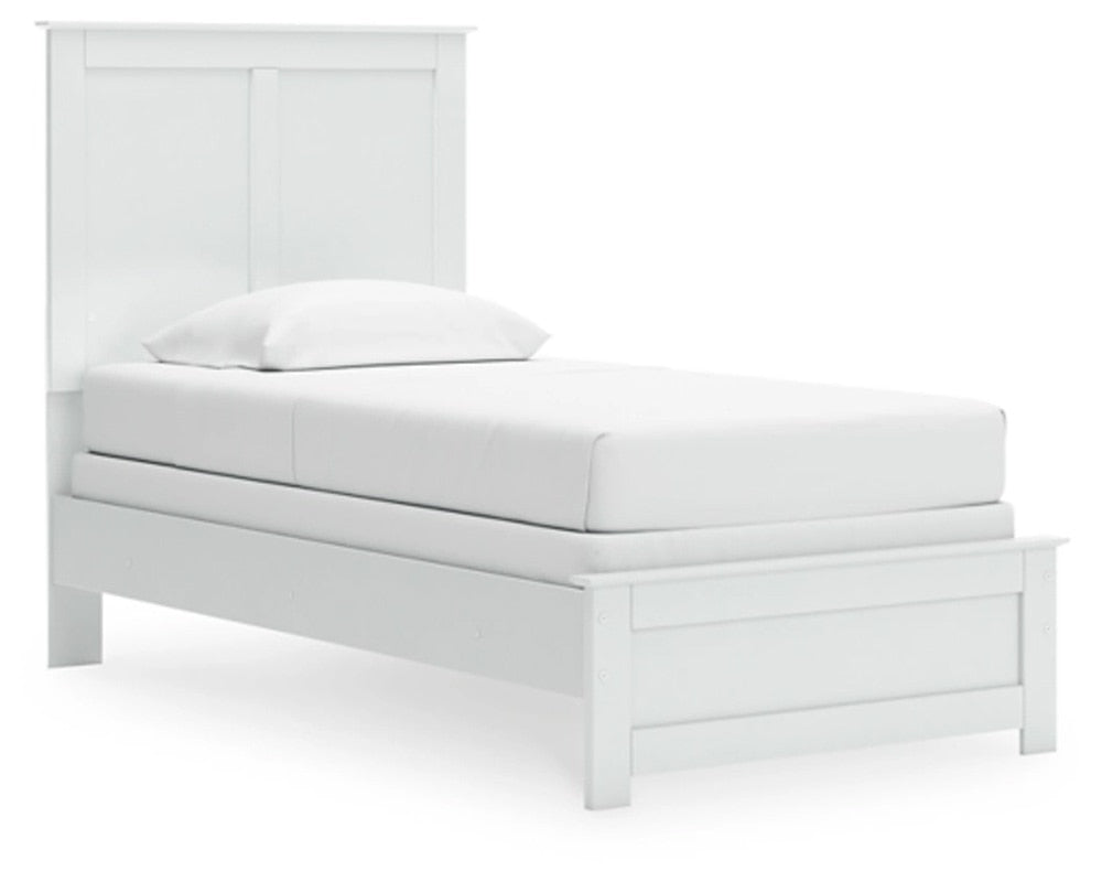 Signature Design by Ashley - Bostwick Shoals Twin Panel Bed, White veiw 1