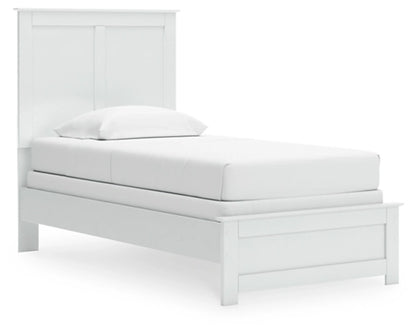 Signature Design by Ashley - Bostwick Shoals Twin Panel Bed, White veiw 1