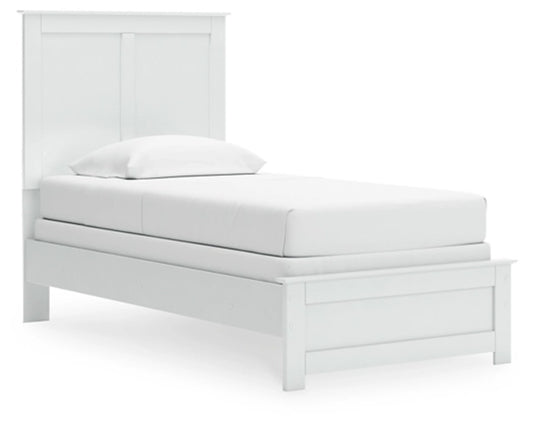 Signature Design by Ashley - Bostwick Shoals Twin Panel Bed, White veiw 1